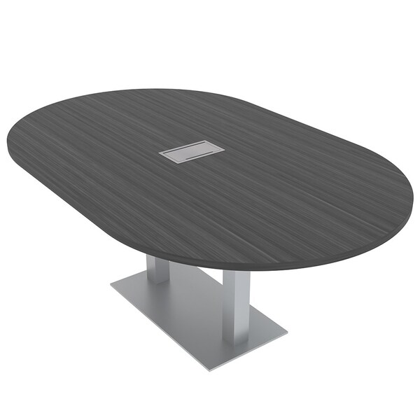 45.25 in W, 84 in L, 29 in H, Engineered Wood Top, Grey